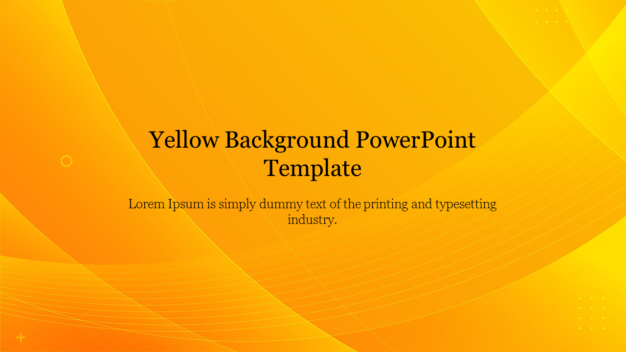 Yellow Background PowerPoint Template